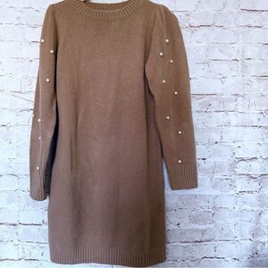LUSH sweater dress pearl sleeve
